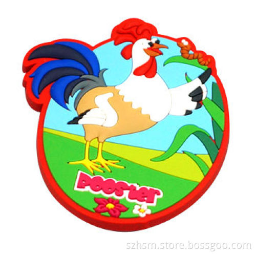 Customized 3D Embossed Cute Cartoon Souvenir, Promotional Soft PVC Refrigerator Magnet